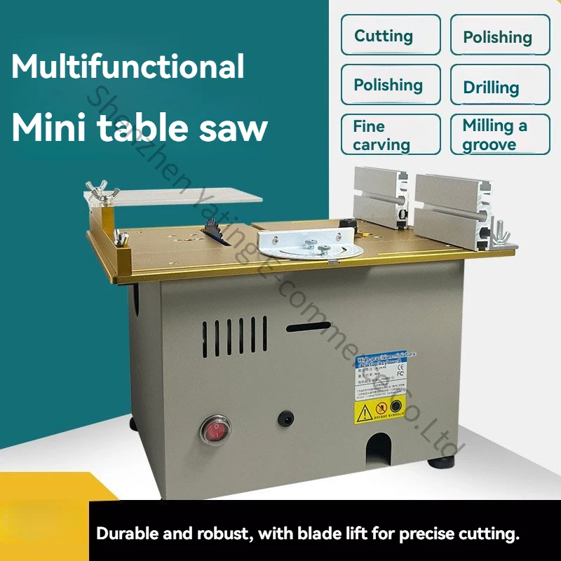 795 7th Generation Miniature Table Saw Electric Wood Milling Flip-chip Trimming Machine DIY Woodworking Chainsaw Model Cutting