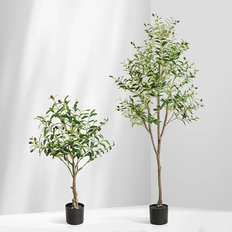 Factory Custom Cheap 150cm Realistic Large Simulation Olive Tree Potted Indoor Decoration UV Large Artificial Olive Tree