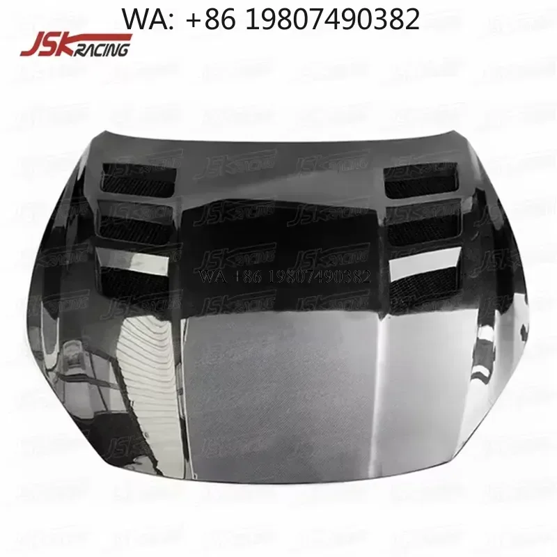 Wmwmnu R Style Carbon Fiber Hood for 2014-2017 Front Engine Cover Bonnet Replacement Auto Body Parts