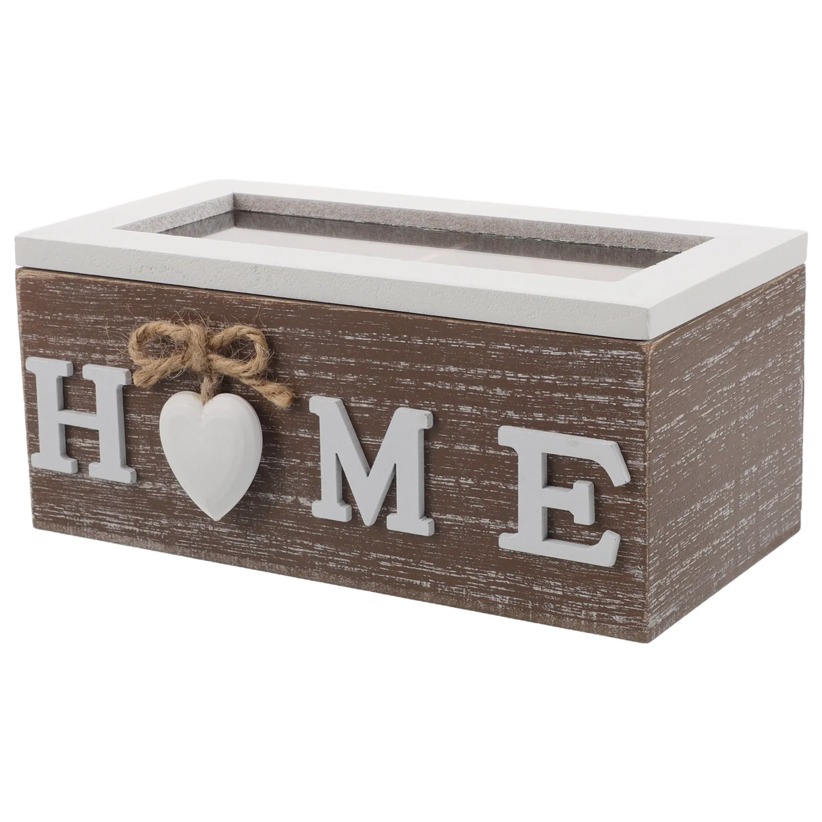 

Wooden Vintage Tea Storage Box with Divided Compartments Retro Jewelry Storage Rustic Tea Bag Chest Organizer for Home Kitchen