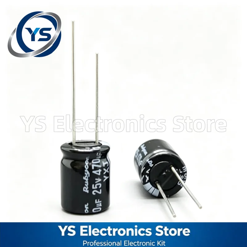 Rubycon YXJ Series 25V470UF 10x12.5mm 25YXJ470M10X12.5 470UF25V 25V 470UF Electrolytic Capacitor Brand New Genuine Japan 20%
