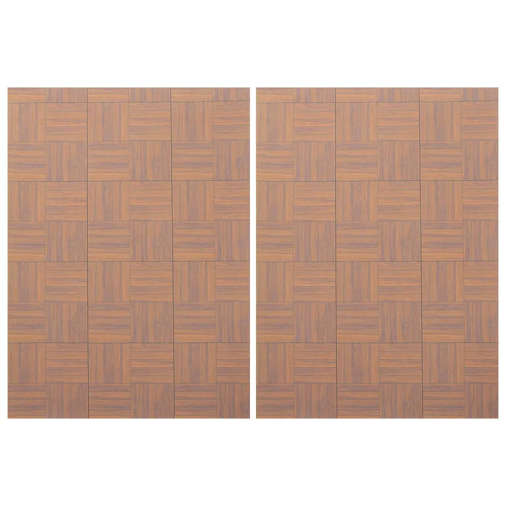 

2Pcs Simulation Mini Flooring Decorative Sheet for Tiny House Realistic Detail Charming Look House Flooring