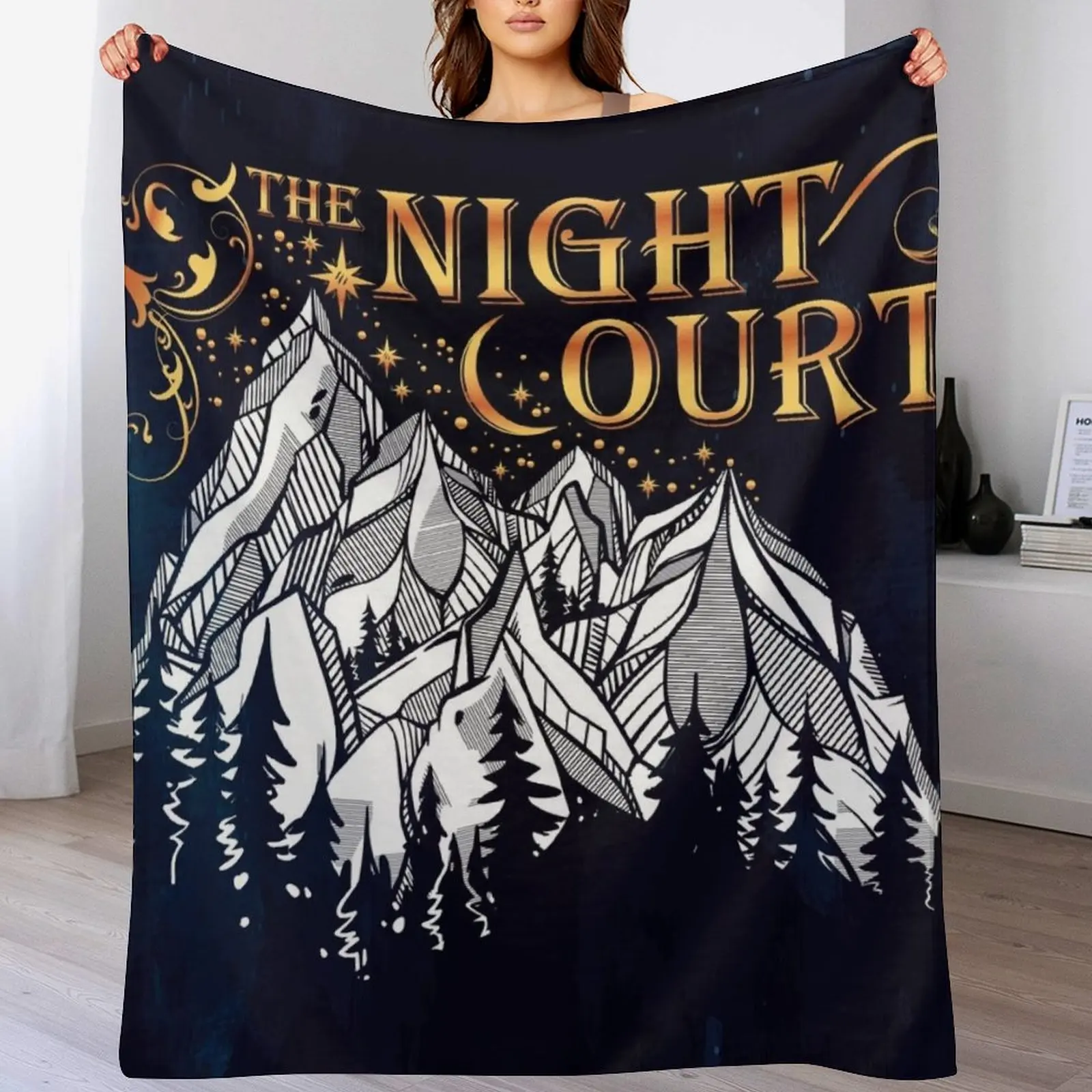 

A Court of Wings and Ruin, The Night Court Throw Blanket Warm Throw Blanket Gift for Anniversary