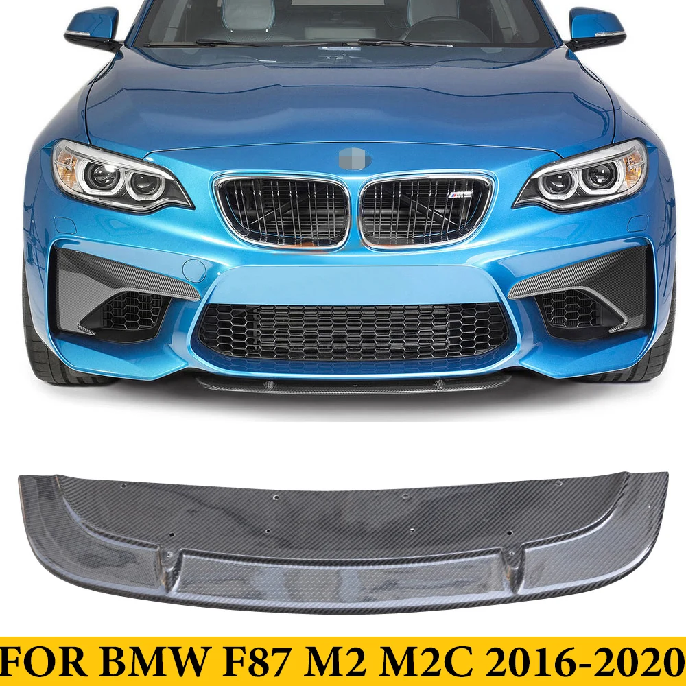 For BMW 2 Series F87 M2 M2C 2016-2020 Carbon Fiber Front Bumper Lip Spoiler Car Styling