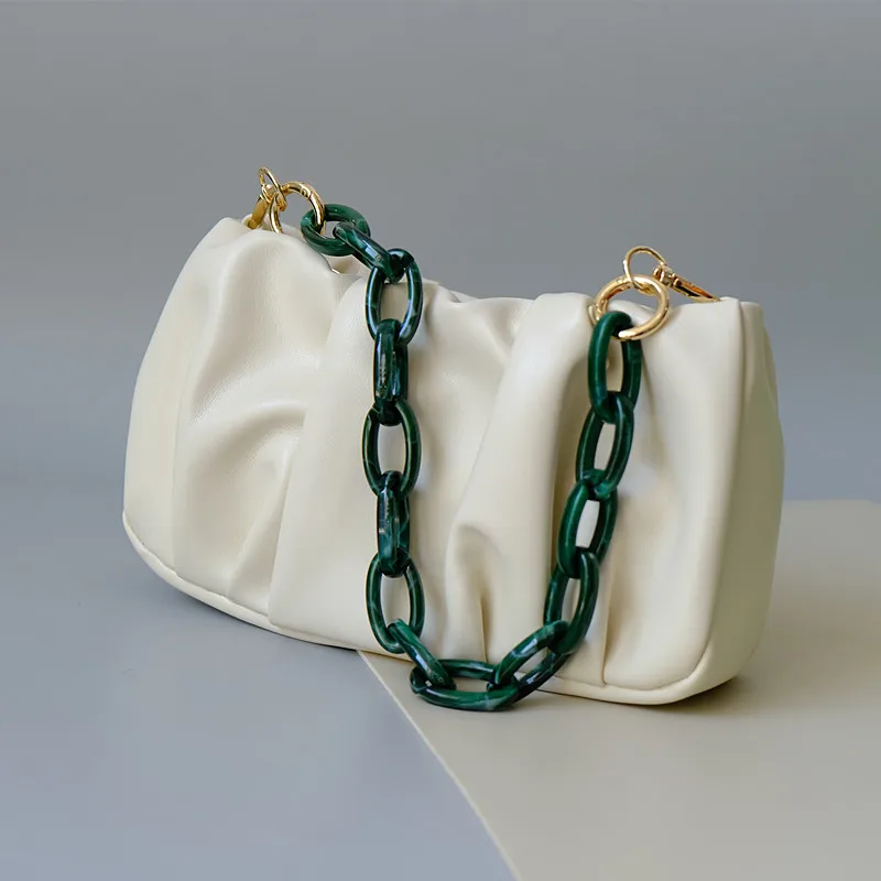 Poignée de Sac à Main en Résine pour Femme, Accessoire de Remplacement Amovible, Couleur Beige, Blanc, Encre, Vert, à Faire Soi-Même, Nouvelle Collection