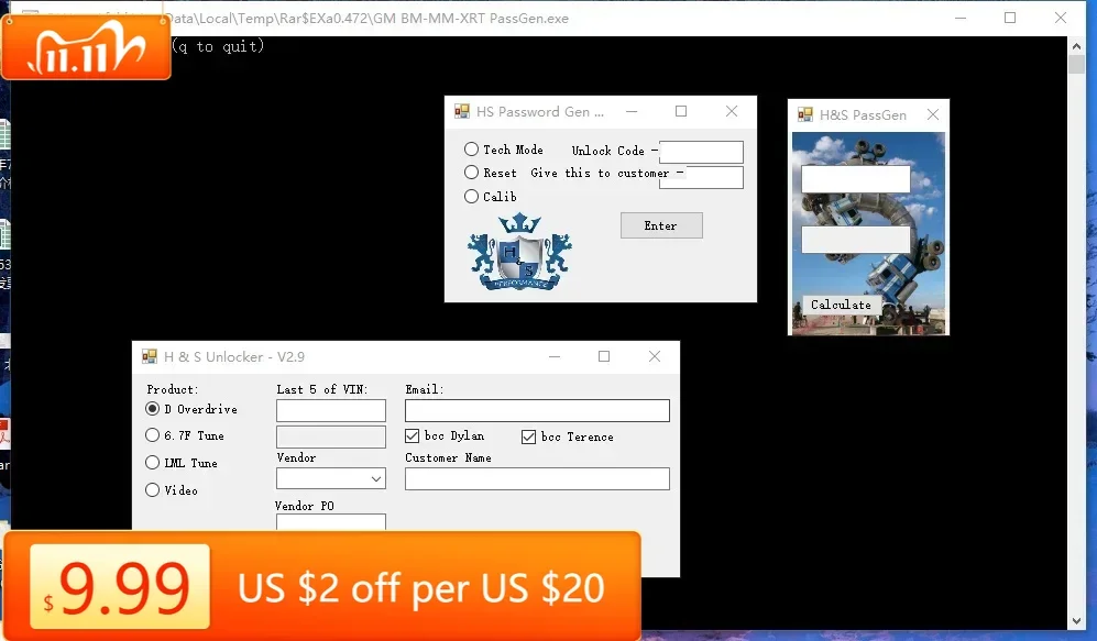 

TruckEPC H&S VIN Unlock SOFTWARE RESET YOUR OWN TUNERS XRT PRO MINI MAXX OVERDRIVE