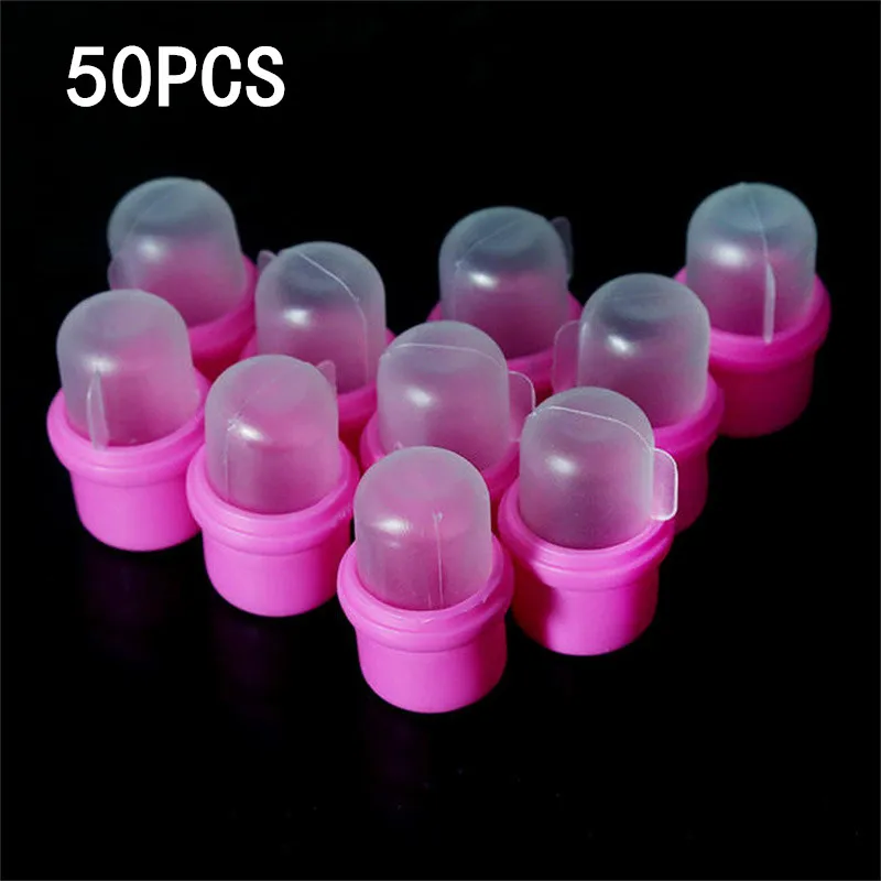 Clipe de tampa de imersão de unhas de silicone, limpeza de unhas, removedor de esmalte de gel UV, envoltório para ferramenta de manicure de dedos dos pés, 5 peças, 10 peças, 50 peças