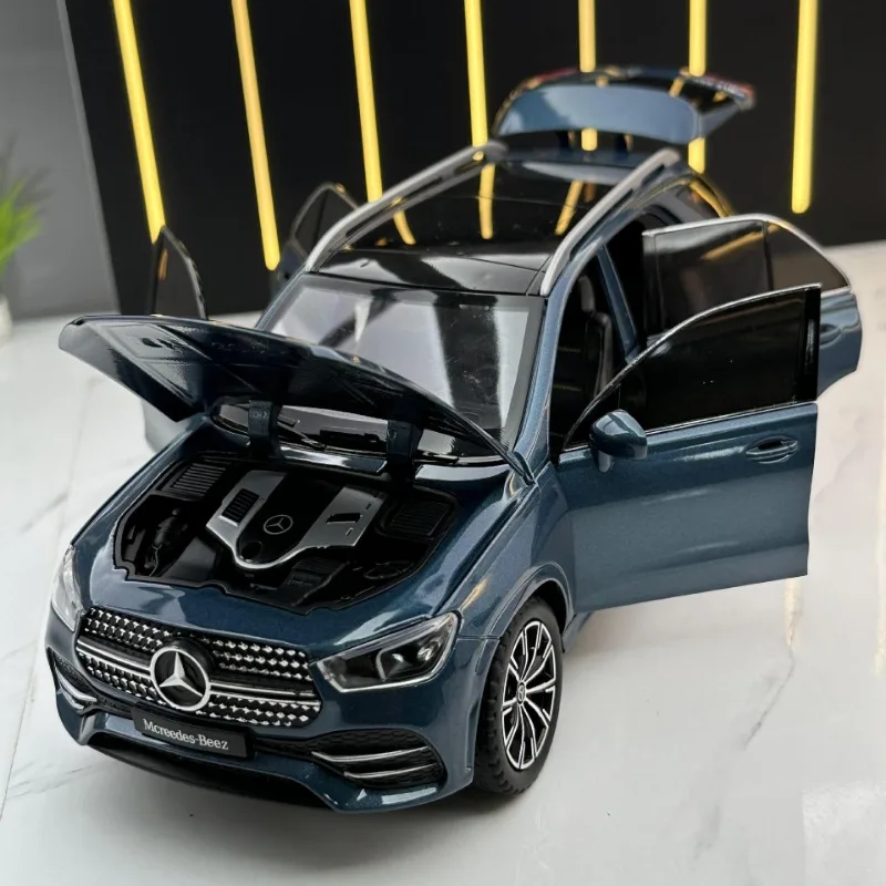 Simulation Diecast 1:24 Benz GLE350 Off-road Vehicles Model Metal Vehicles Boys Gift Sound Light Collective voiture miniature