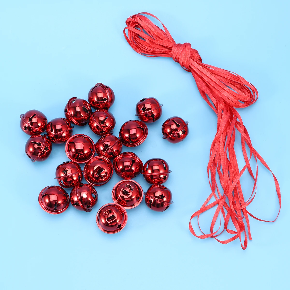 

21Pcs Christmas Jingle Bell Set Premium Handmade Shiny - Bells 3cm Ideal for Tree Ornaments DIY Crafts Party