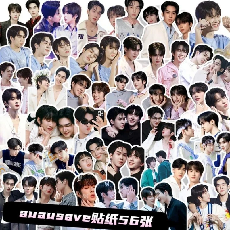 

56PC/SET Auausave Magazine Cover HD Poster Stickers Thai TV Your Sky Drama Stills Hand Account Materials Cup Phone DIY Sticker