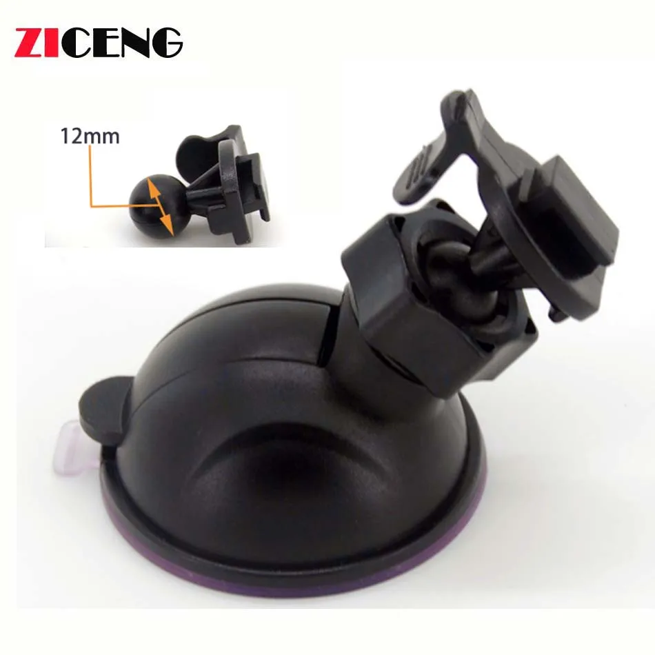 T bukle Car Driving Recorder Suction Cup Bracket Camera Mount Fixed Base 12mm Ball Head Accessory for Small Ant Xiaomi YI GoPro