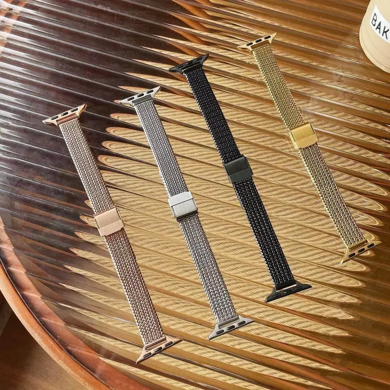 Slim Bracelet Metal Band for Apple Watch 8 7 6 SE 5 4 3 38 40 41 45 49MM Ultra Stainless Steel Milanese Strap for iwatch 42 44MM