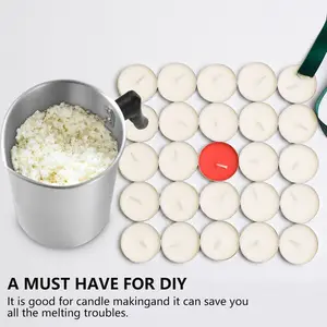 وعاء انصهار شمعة الألومنيوم ، كوب انصهار الشمع ، وعاء صب DIY ، صابون منزلي ، أداة صهر الشوكولاتة ، 1.2 لتر ، 3 لتر أفضل 10 بوتقة مبيعات لذوبان الألمنيوم - رقم 1