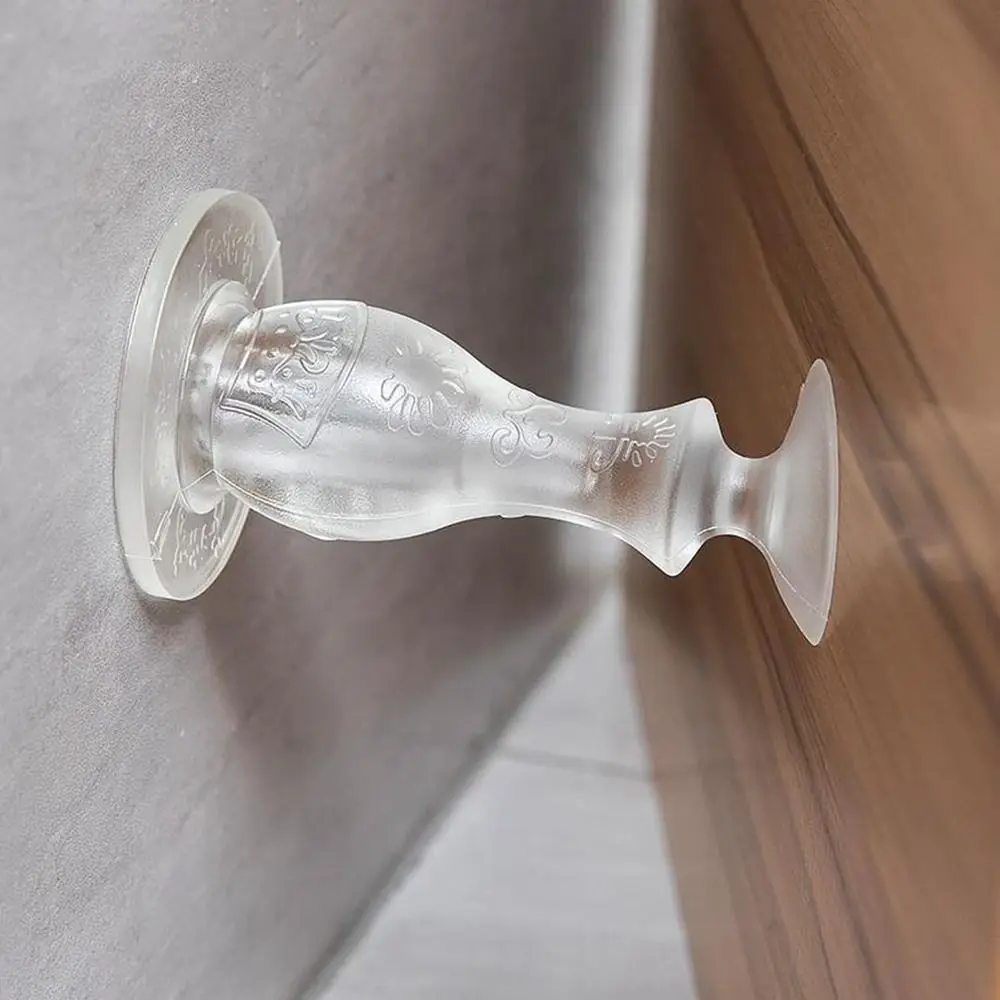 

New Silicone Door Stopper Wall Protectors Self Adhesive Floor Holder Anti Collision Strong Suction Doorstop Home