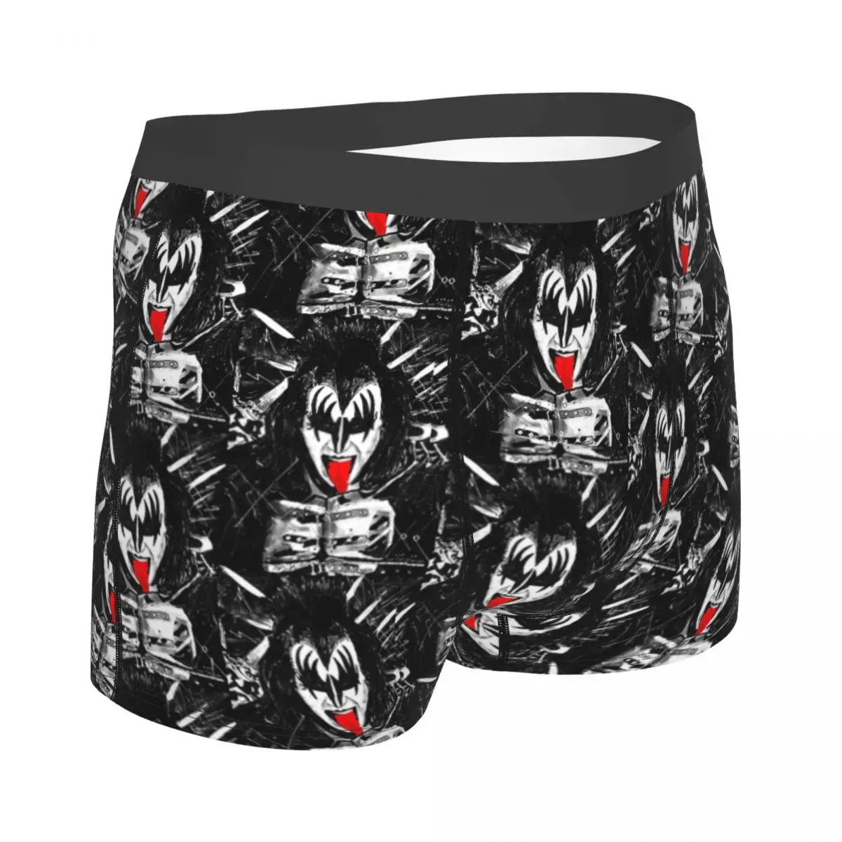 The Demon - Ink Colour Splash Men Printed Boxer Briefs Underwear The Demon Highly Breathable High Quality Birthday Gifts