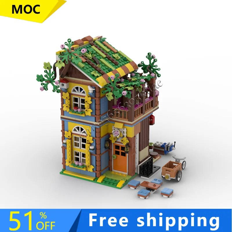 

MOC 980 PCS Hot Selling Beekeeper's Shop diy Building Architecture Block Model Display Toy Kids Assembly Birthday Christmas Gift