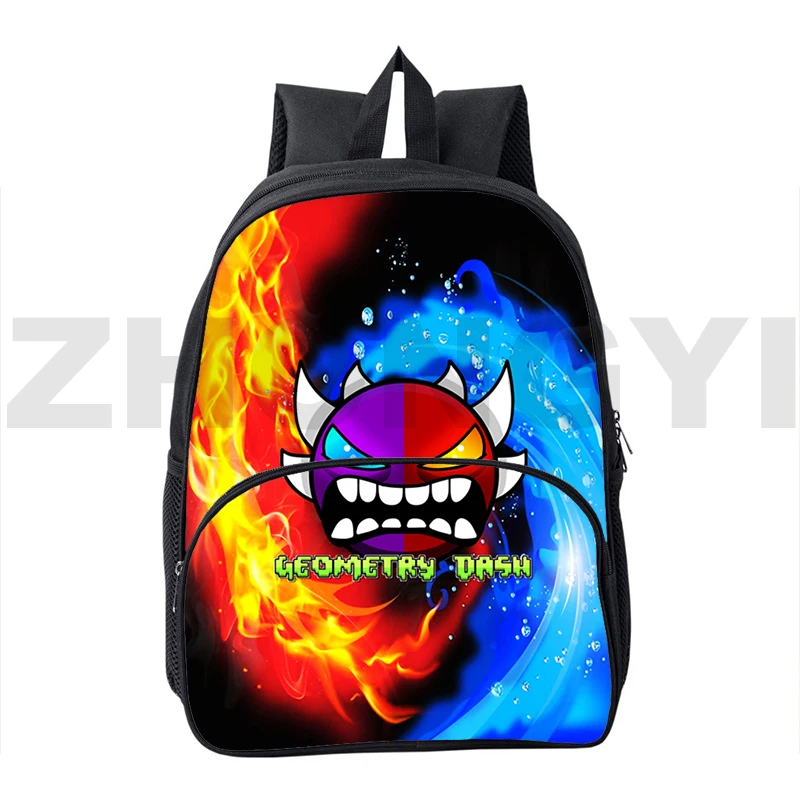 Mochilas con estampado 3D de tablero geométrico Angry para niños y estudiantes, bolsa pequeña de 12/16 pulgadas, Mochila deportiva para escuela y jardín de infantes