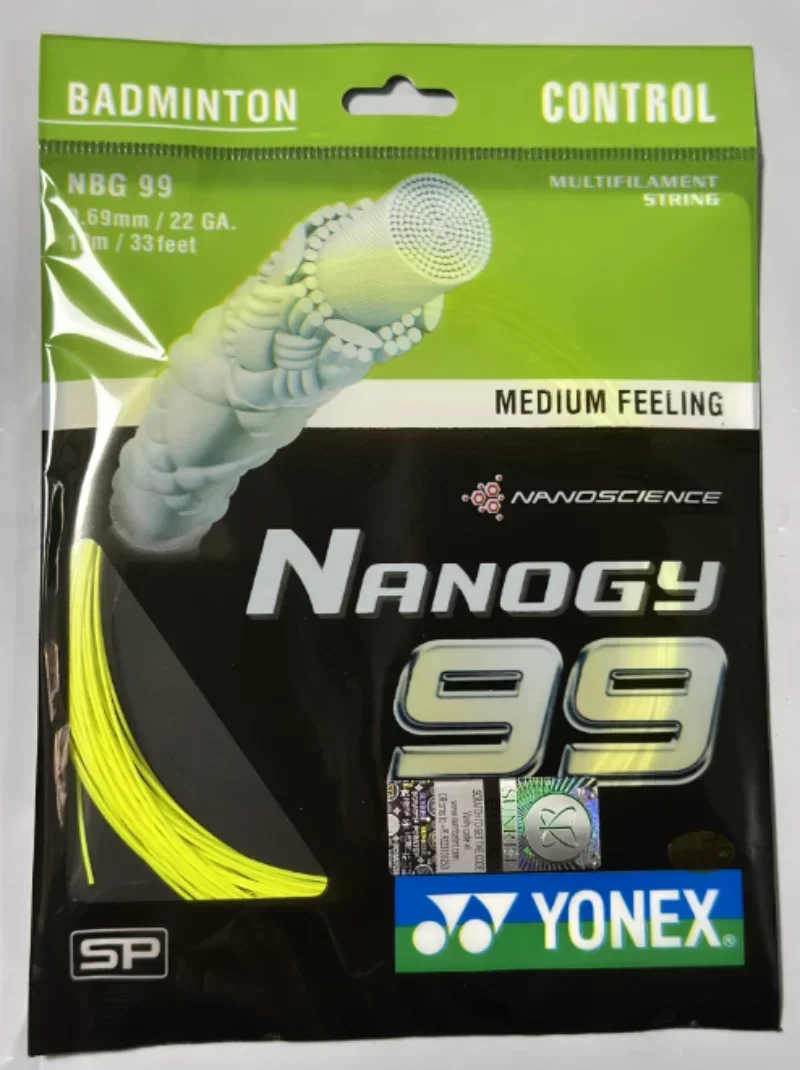 Бадминтонная струна YONEX NanoGy NBG99 BG99 Ultimax (0,69 мм), дрессировочная струна для бадминтона