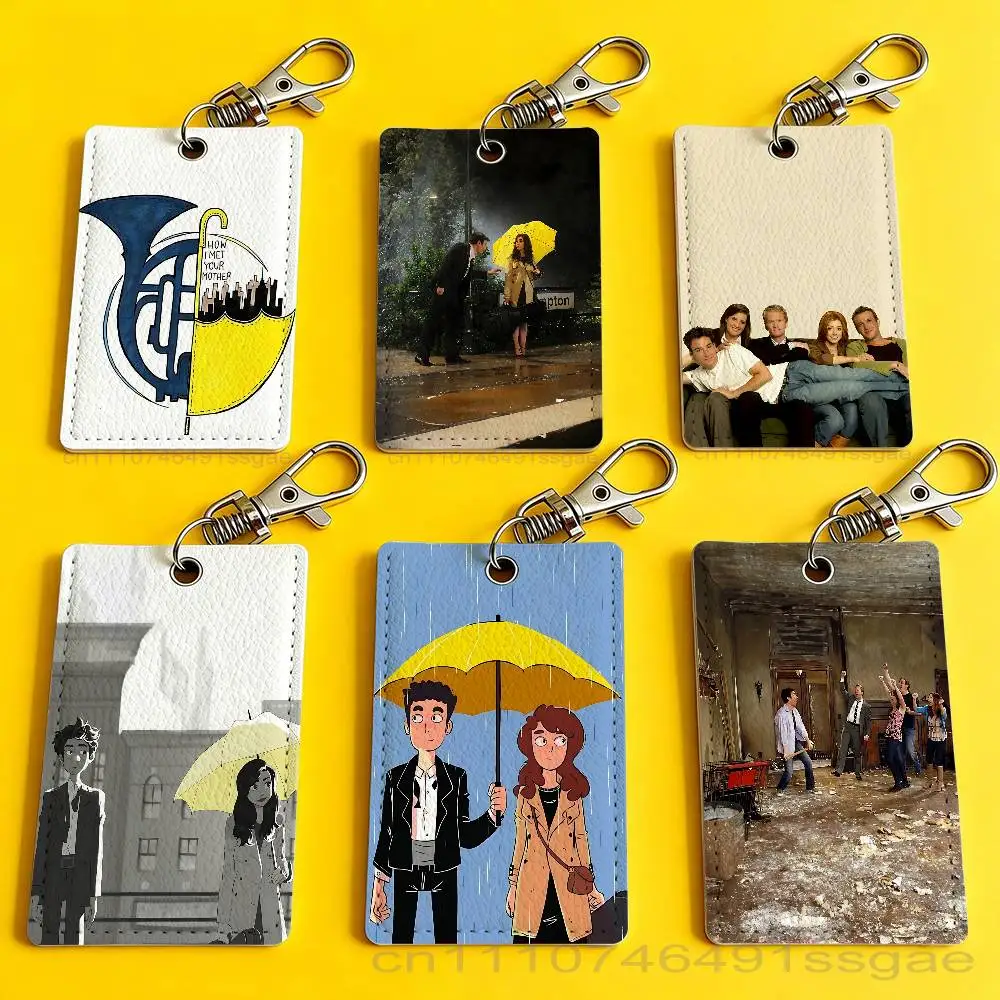 

H-How I M-Met Your Mother Card Holder Men And Womenn Universal Antirust Keychain Learther Access Drop Key Tag Ring