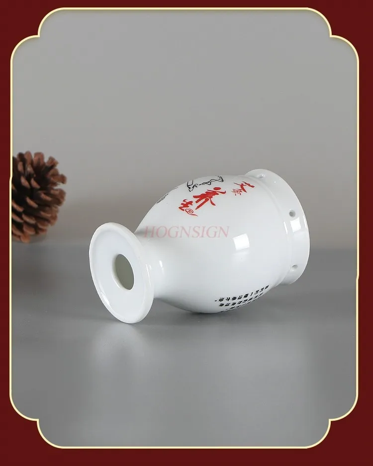 Multi-functional ceramic moxibustion pot scraping cup utensils bone china scraping moxibustion cup moxibustion with thunder