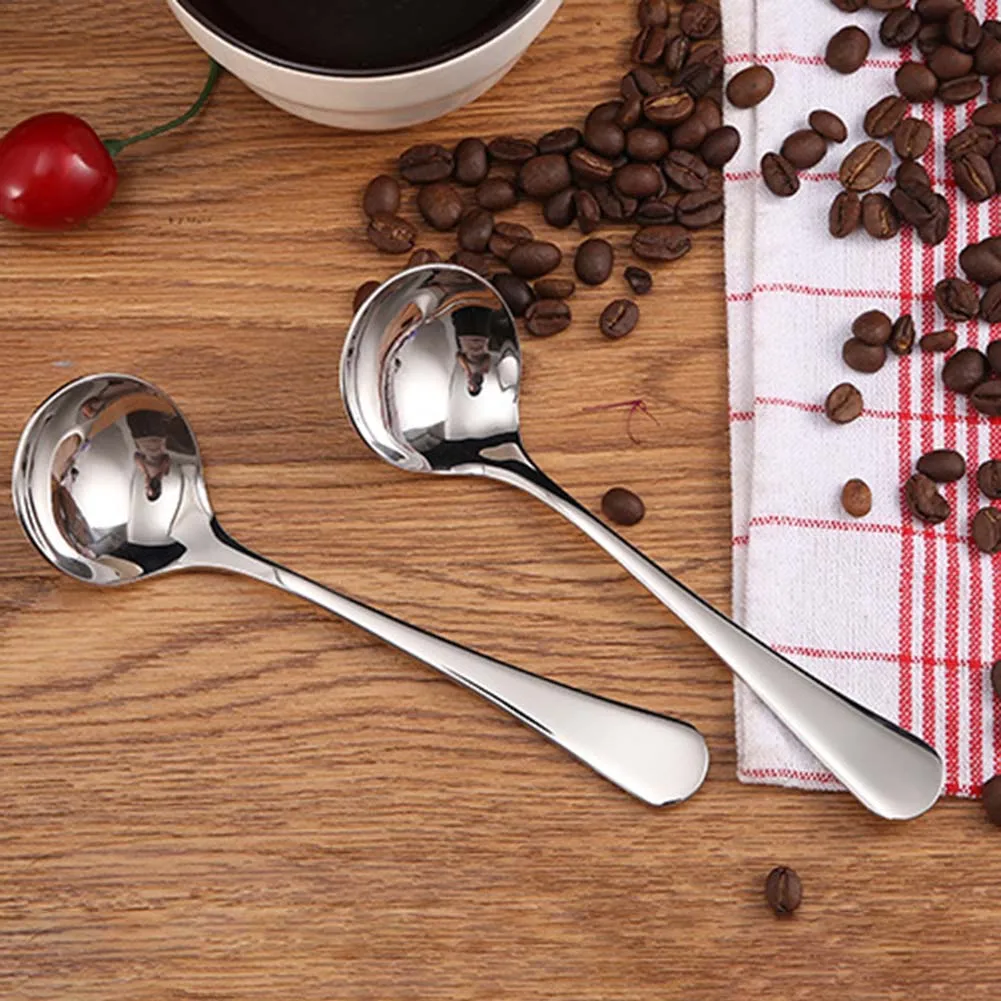 304 Stainless Steel Coffee Spoon Long Handle Multifunction Coffee Tasting Spoon Scoops Coffeeware Kitchen Accessories