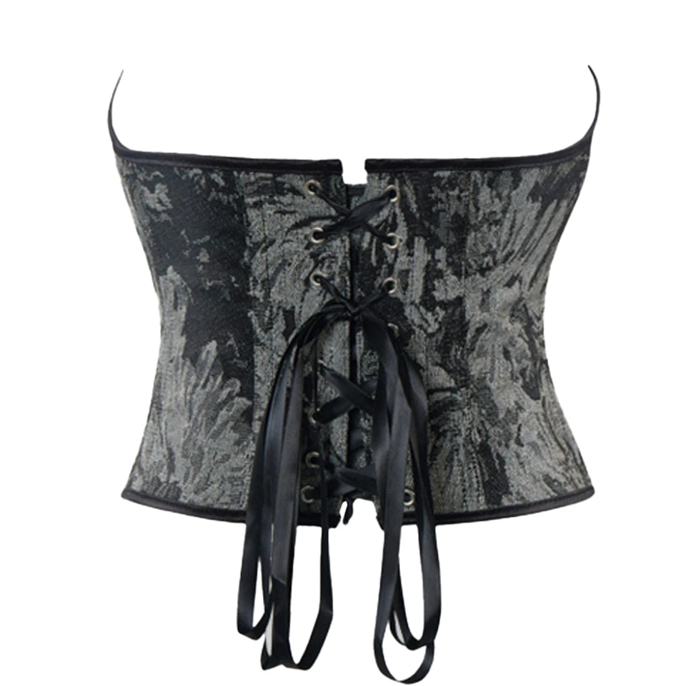 Becirzet Vintage Korsett Taillenformer Shapewear Mehrfarbige Blumen Bustier Top Schnürung Schlankmachende Damenbekleidung – Detail 23