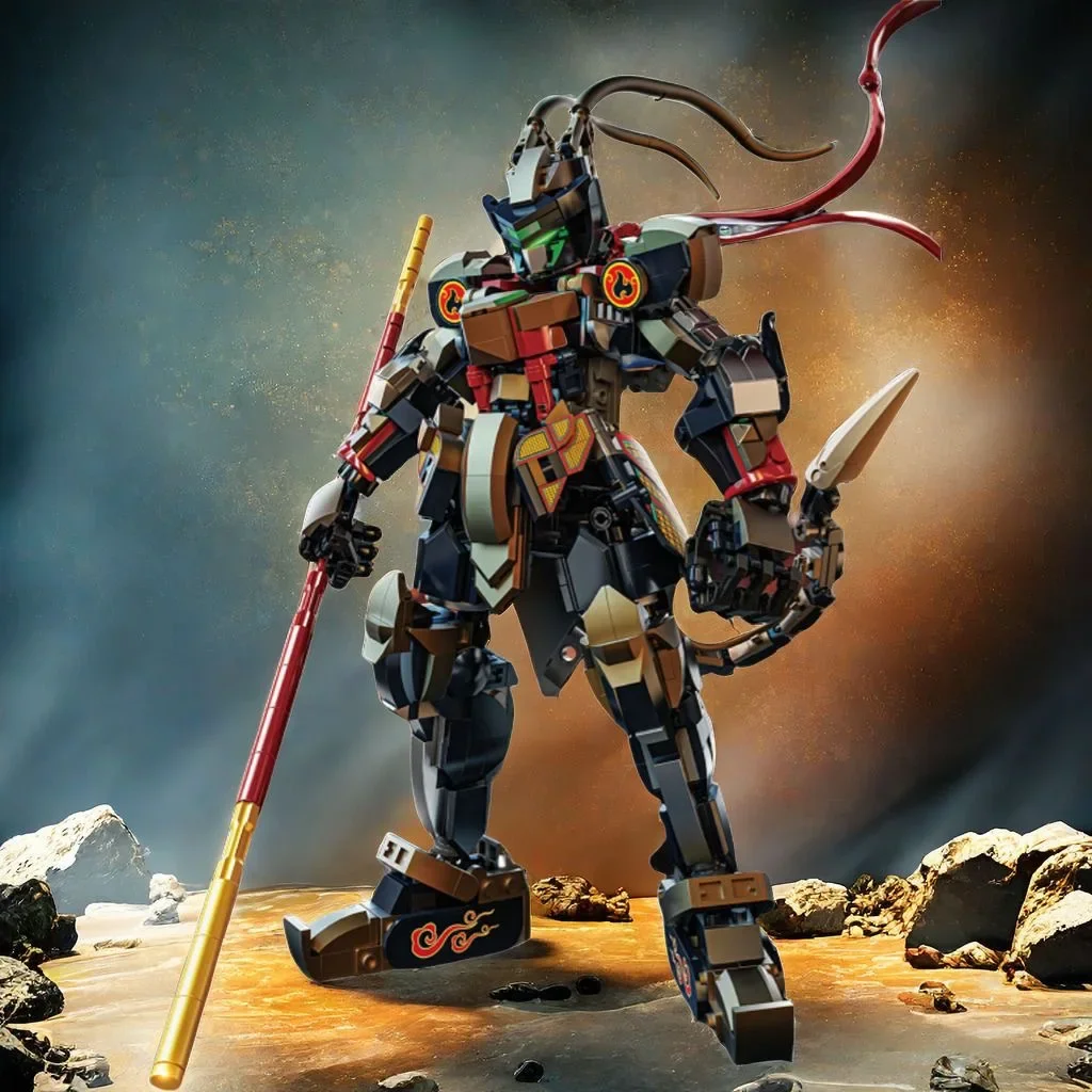 

Black Wukong Building Blocks Movable Joints Monkey King Mech Model Brick Kids Toys Gift Desktop Decoration Myth Game Peripheral