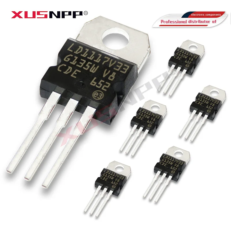 10PCS LD1117V33 TO-220 LD1117 3.3V LD1117AV33 LD1117V50 LD1117V18 LD1117V25 5V 1.8V 2.5V LD1117V50C