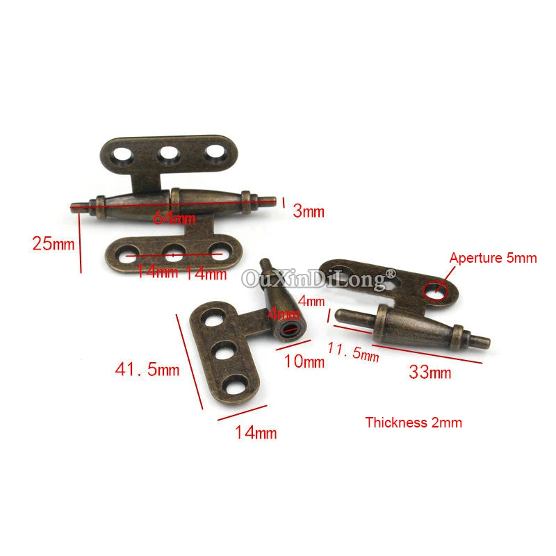 8Pairs Retro Vintage Cabinet Hinges European Antique Furniture Hinges Cupboard Wardrobe Bookcase Bronze Detach Hinges 795Q