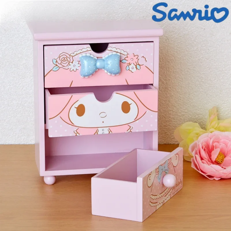 

Hot Sanrio My Melody Little Twinstars Storage Boxwooden Drawer Jewelry Desktop Decorat Tidy Storage Storage Rack Storage Boxgift