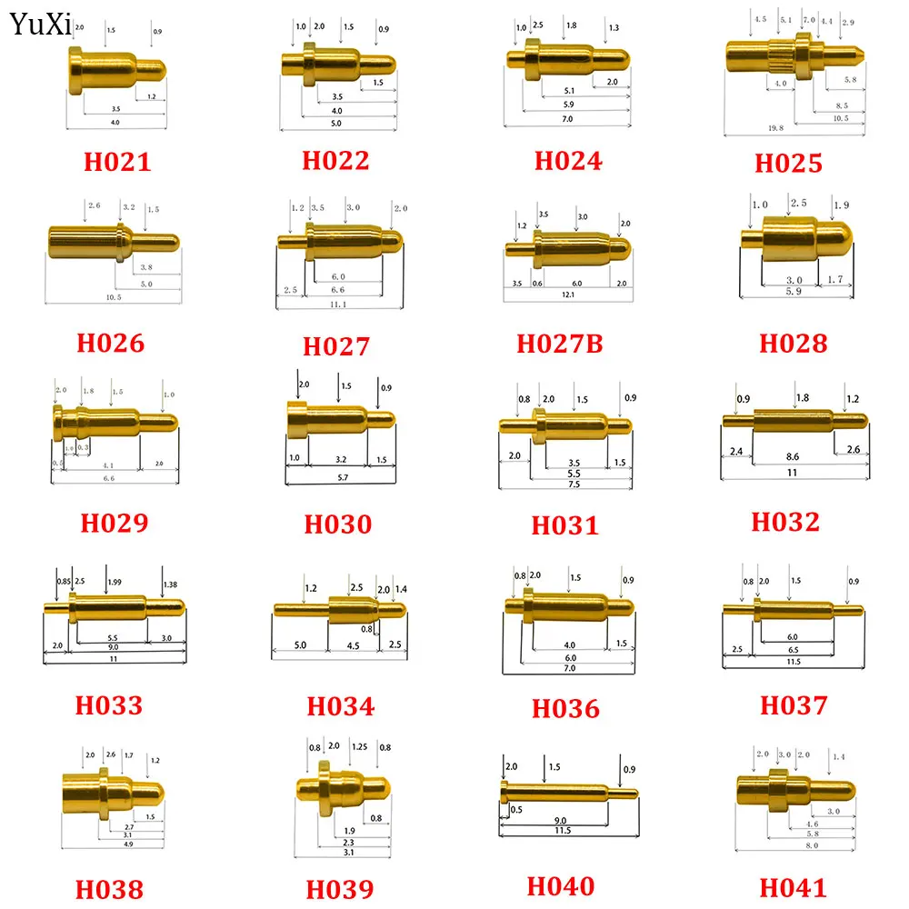 YUXI 1PCS High Current Spring Loaded Pogo Pin Male Female Connector Power Heavy Current Battery Connector POGOPIN Header Charge