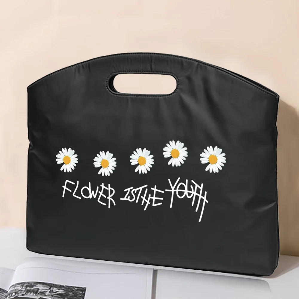 Datei Tasche Handtasche Konferenz Aktentasche Business Daisy Print Laptop A4 Büro Totes Fall Hülse Informationen Tasche Organizer Kupplungen