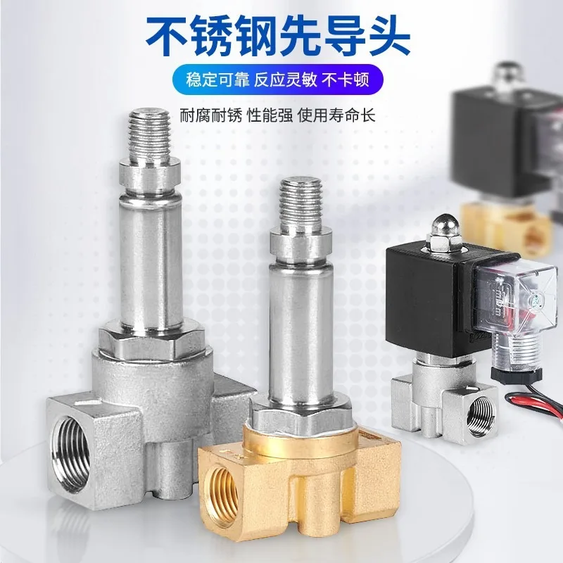 High‑Pressure Sealed 304 Stainless Steel Normally Closed Solenoid Valve 2‑3 Points 220V 24V for Burner Fluid Control
