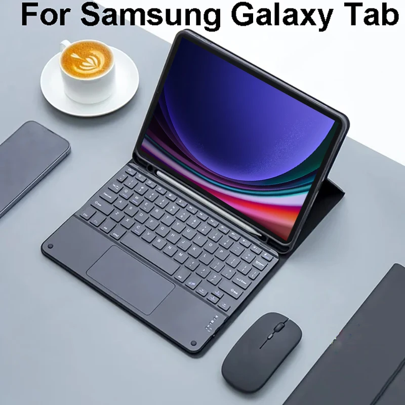 

Magic Keyboard Case for Samsung Galaxy Tab A9 plus S8 S9 Ultra S7 S9 FE A8 S6 Lite A7 Lite - Tablet Cover with Built-In Keyboard