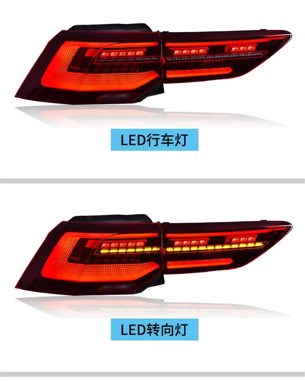 For Volkswagen Golf 8 2020-2022 Tail Light Low Modification High End Version Of The LED Running Water Steering Rear Tail Light