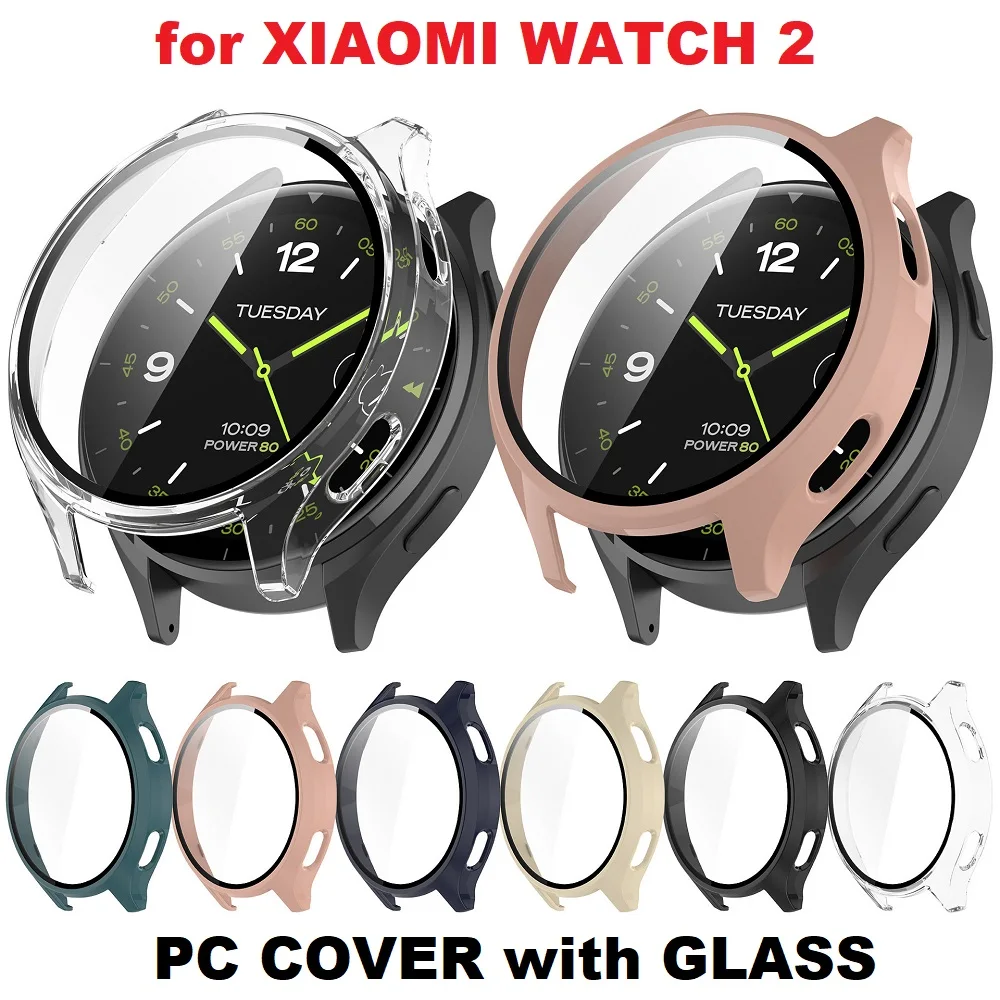

30PCS Protective Cover for XIAOMI Watch 2 Smartwatch Hard PC Bumper Tempered Glass Screen Protector Case