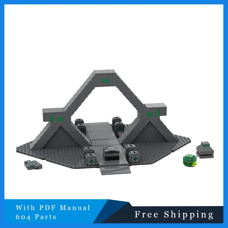 

604 шт. MOC Technology Building Block Кирпичи Серый Портал Модель Дети DIY Сборка Игрушечный Костюм День Рождения Рождество Творческий Подарок