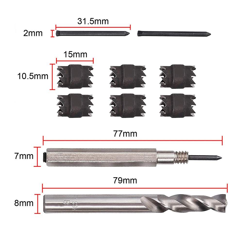 10pcs Power Tools High Speed Drill Bits Double Sided Hex Shank Spot Weld Cutter Electric Professional Rotary Head HSS Repair