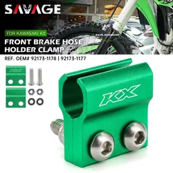 Front Brake Hose Clamp For KAWASAKI KX450 KX250 KX100 KX85 KX 250 F 450X Motorcycle Accessories Brake Cable Holder Line Guide