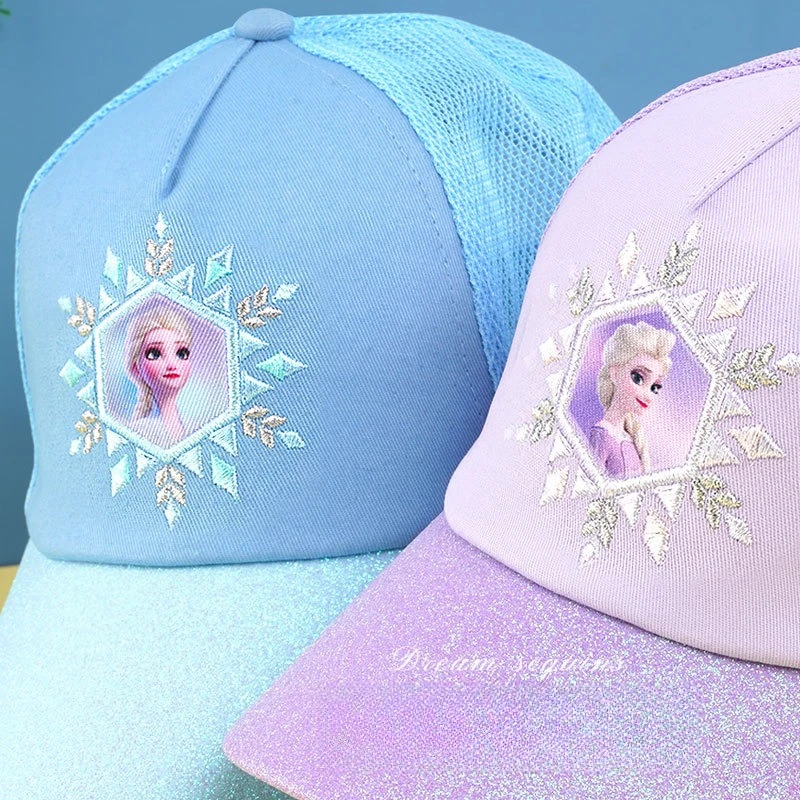 قبعة Miniso Disney للأطفال للربيع والصيف للفتيات الأميرة إلسا للحماية من الشمس قبعة الشمس قبعة فتاة قبعة الشمس قبعة بيسبول