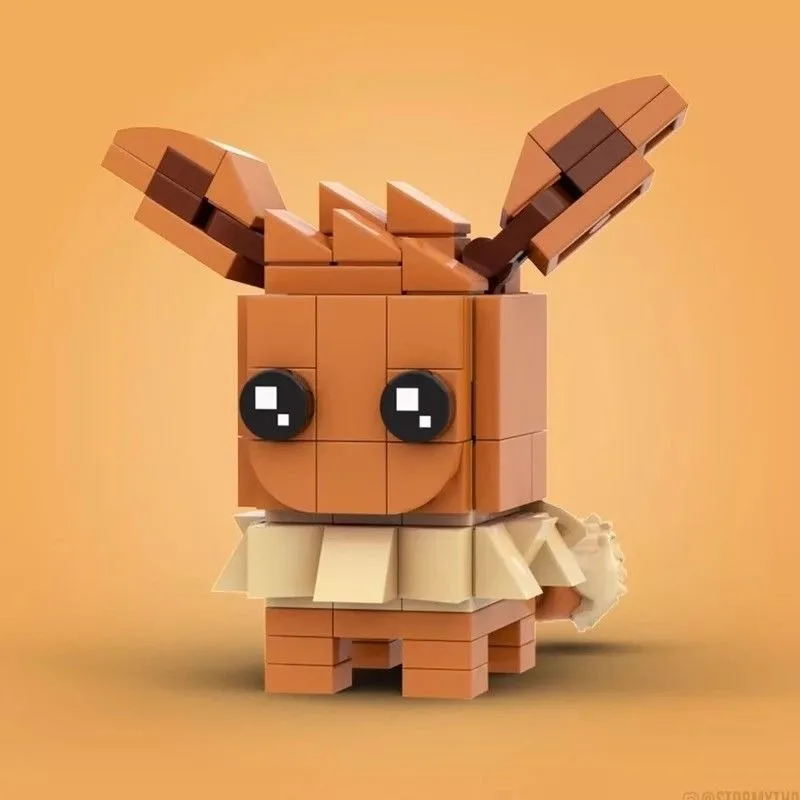 

Authentic Building Blocks Assembly Pok é mon - Eevee Pok é mon Puzzle Assembly Particle Toy Ornament Gift
