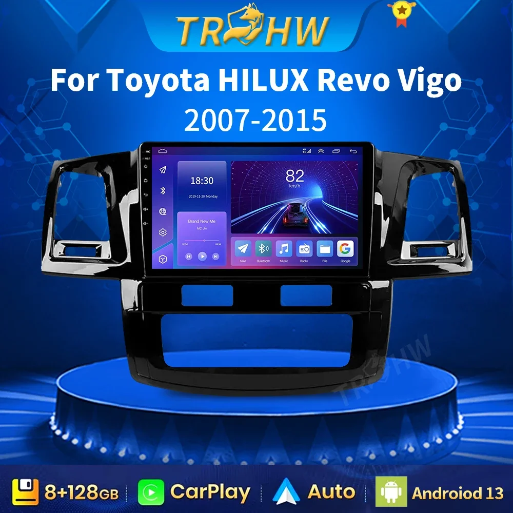 

2 din Andriod 13 For Toyota Fortuner HILUX Revo Vigo 2007-2015 Car Radio Multimedia Video Player Stereo GPS Carplay Autoradio 4G