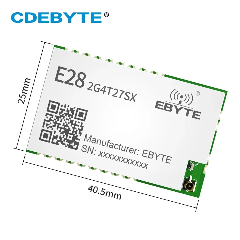 LoRa SX1281 FLRC GFSK 27dBm 2.4GHz Wireless Serial Port Module Long Distance CDEBYTE E28-2G4T27SX Transmitter IPEX Stamp Hole