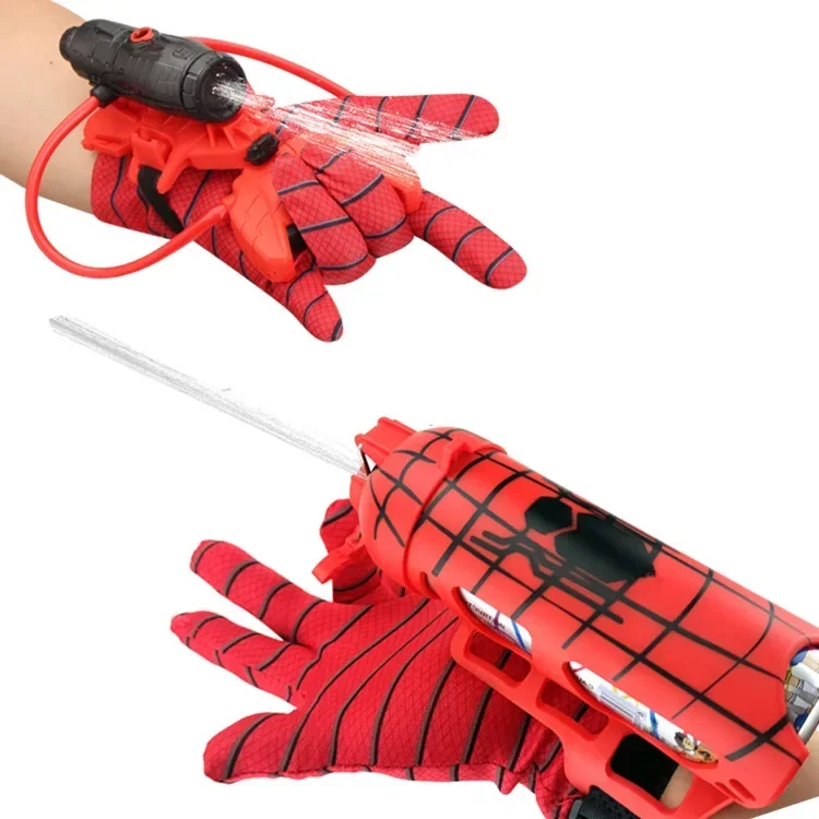 Hot 1-2set Disney Spiderman Cosplay Launcher Water gun Gloves Web Shooters Figure Toy Halloween Prop Toys For kid Wrist Launcher