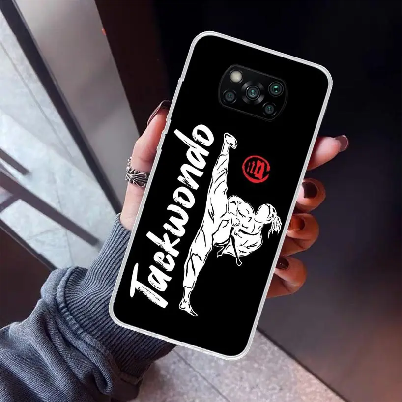 Kungfu Taekwondo Phone Case For Xiaomi Poco X6 X5 X3 Nfc X4 GT M5S F6 F5 Pro M3 F3 F2 F1 M4 F4 5G Soft TPU Back Cover X5 X3 Nfc 