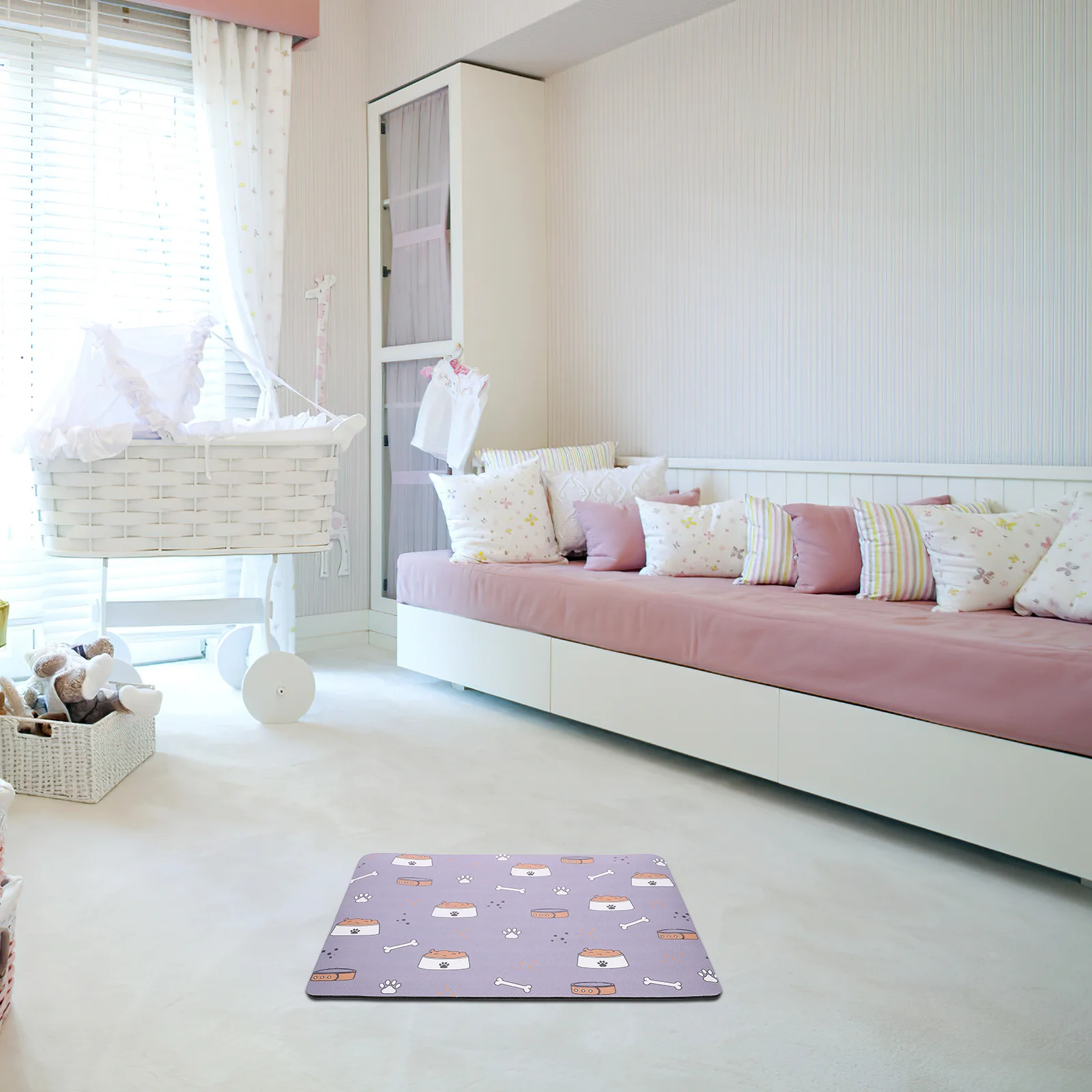 

Nonslip Dog Food Mat Large Absorbent Pet Feeder Cushion No Stains Stylish Pattern Cat Water Bowl Pad Dog Placemat