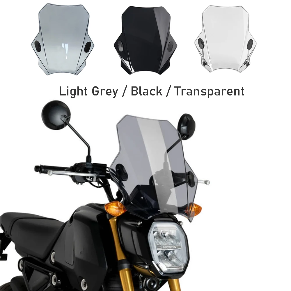 

For MSX125 GROM 2021 - 2023 Motorcycle Front Windscreen Windshield Screen Wind Shield Deflector Protector