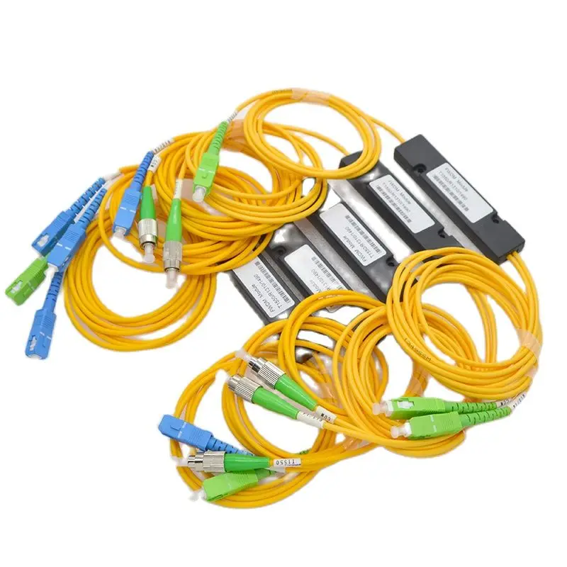 FTTH CATV 10pcs 1x2WDM FWDM Fiber Wavelength Division Multiplexer 1314/1490/1550nm Combiner  EPON GPON SC FC Connector Wholesale