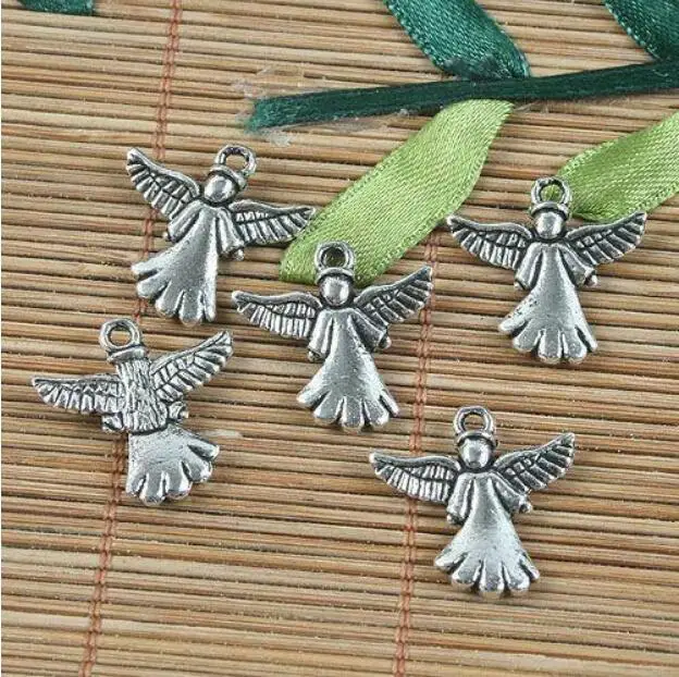 

10pcs 20.4x9.9mm,hole:2mm tibetan silver color angel pendant charm G1176