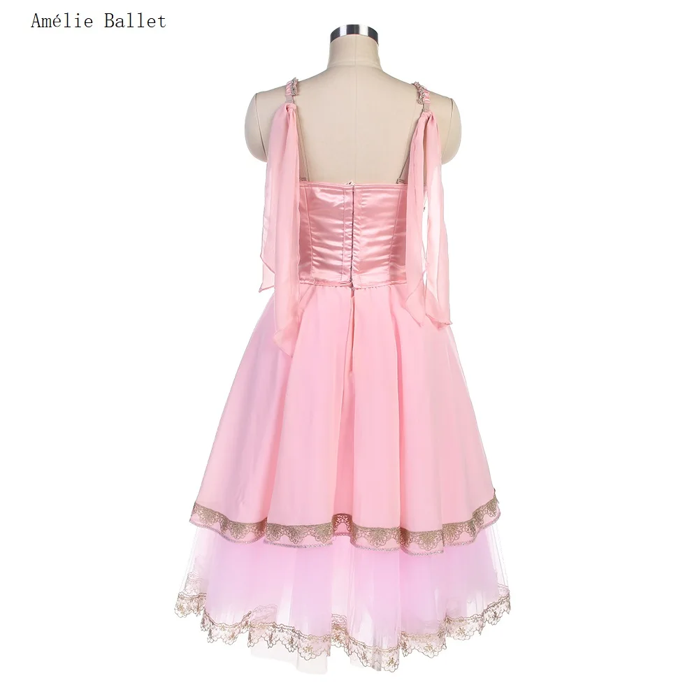 B24057 Professionelles Ballett-Tutu für Mädchen und Frauen in Rosa „Awakening of Flora Aurora“, maßgeschneidertes romantisches Ballett-Tutu